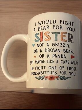 Sister Mug with Heartfelt Message - White #166